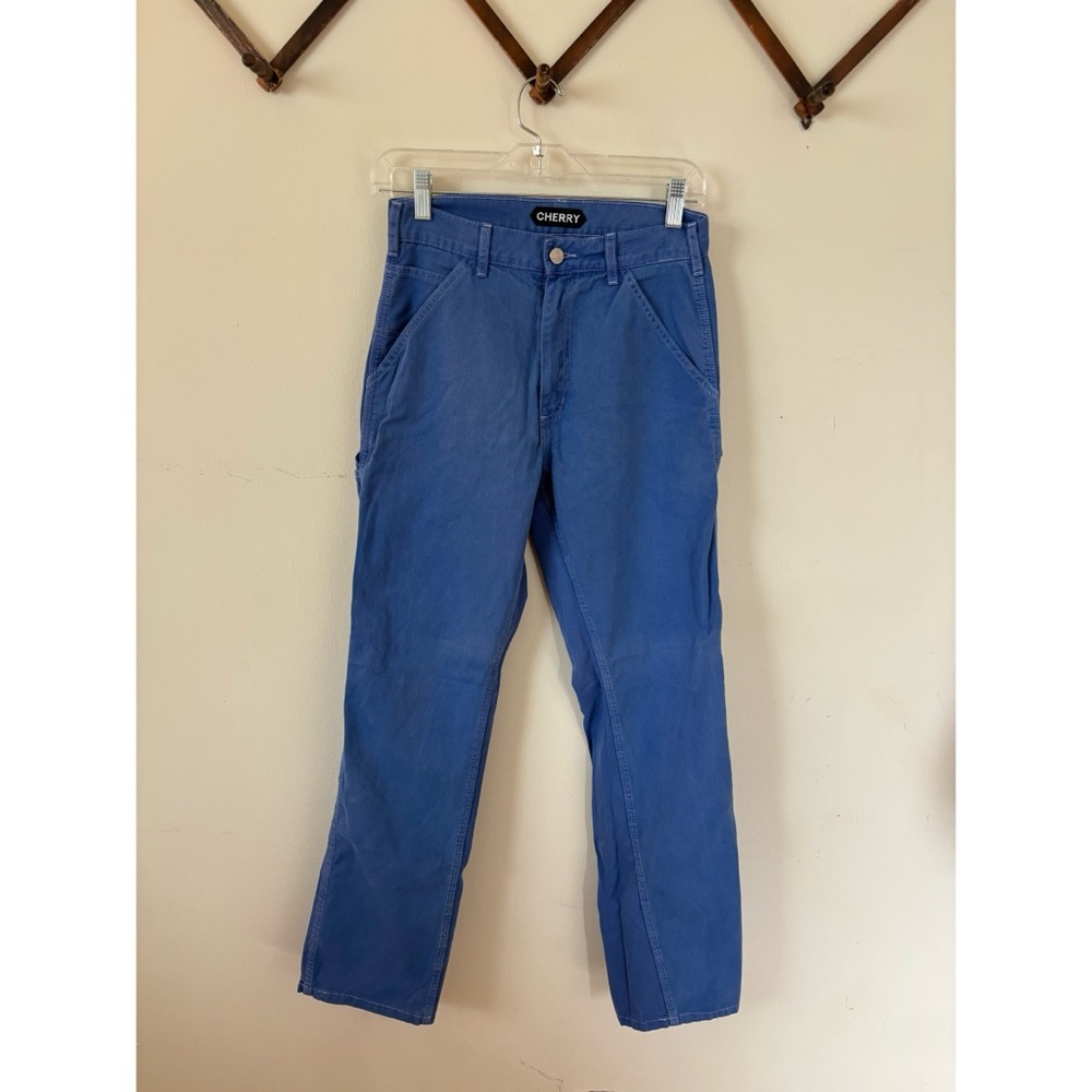 Cherry Los Angeles Straight Leg Cotton Canvas Trousers
